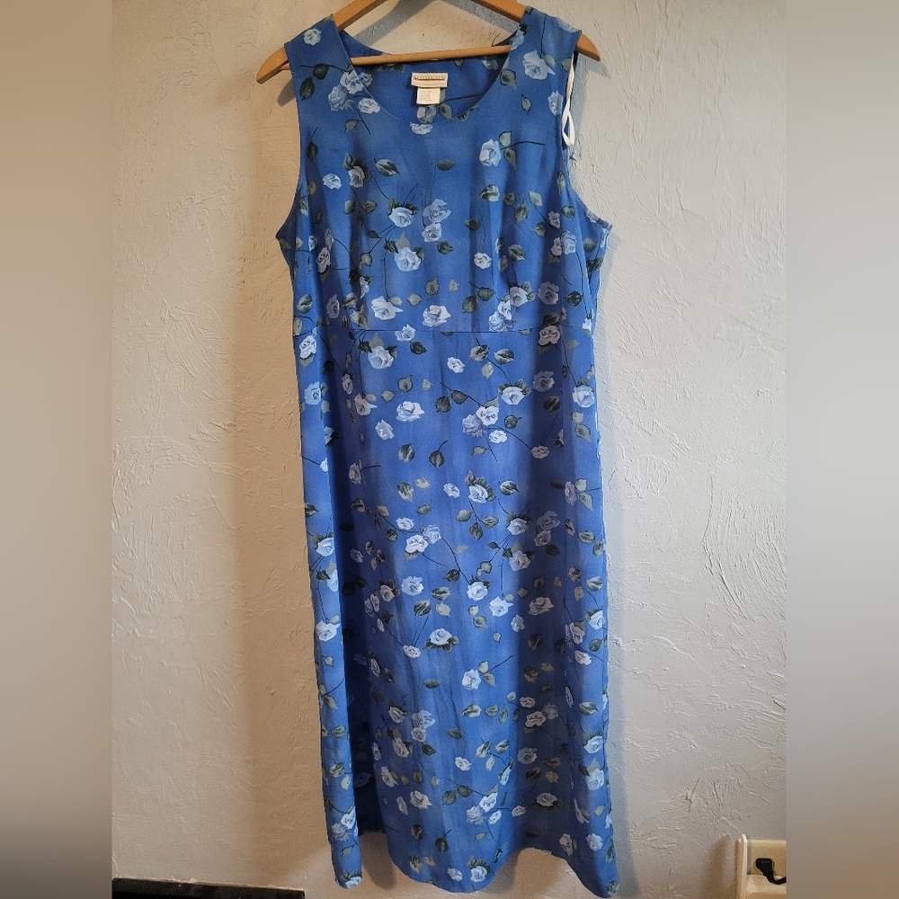 VINTAGE 90S Lace-up Back Midi Dress